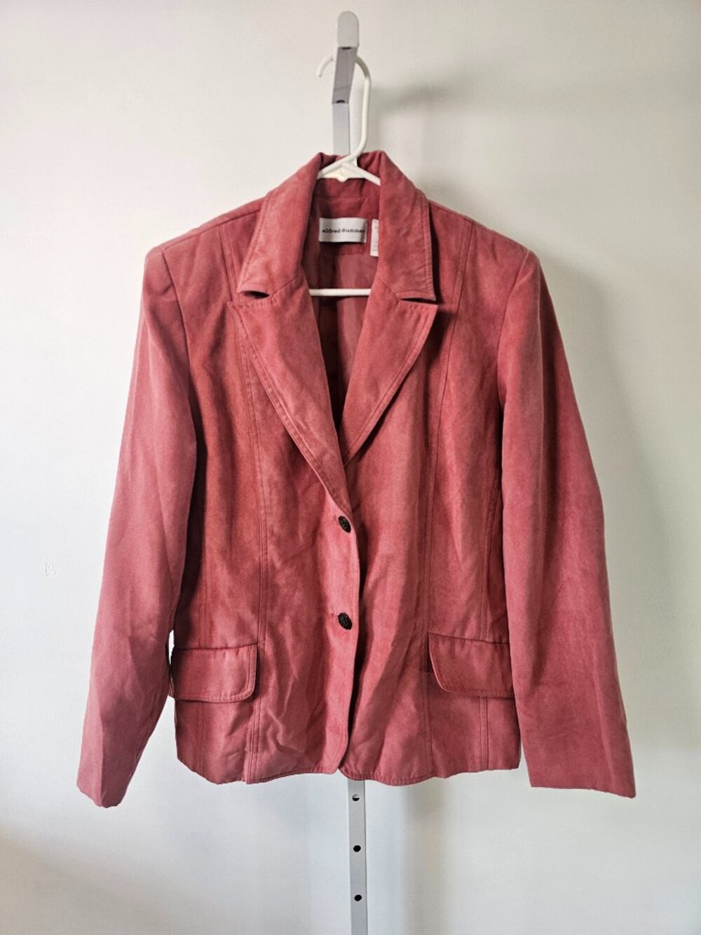 Alfred Dunner Blazer Pink Faux Suede Business Casual 10